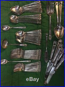 Antique 1847 Rogers Bros. Eternally Yours (62 Pieces) Silverware