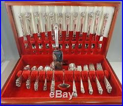 Antique 1847 Rogers Bros. Eternally Yours Silverware Estate Set Of 79 Pieces