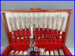 Antique 1847 Rogers Bros. Eternally Yours Silverware Estate Set Of 79 Pieces