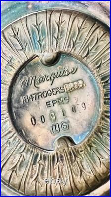 Antique 1847 Rogers Bros Silver plate Tea Set, 1933 Marquise pattern