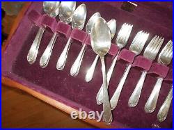 Antique 1847 Rogers Bros Silverplate Lovelace C. 1936 Service 1276pc. +box