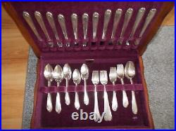 Antique 1847 Rogers Bros Silverplate Lovelace C. 1936 Service 1276pc. +box