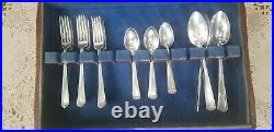 Antique 1847 Rogers Brothers Flatware Service for 12 42 Piece Set with Box An