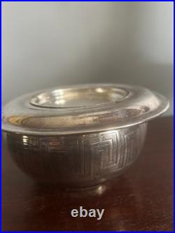 Antique 1862 Meriden Etched Quadruple Silver plate Family Tea Set 7 Pieces
