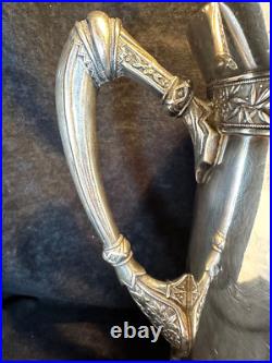 Antique 1868 Rogers & Smith Co. Engraved Silver Plate Insulated Pitcher