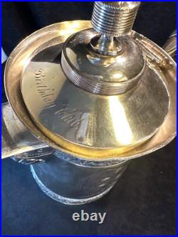 Antique 1868 Rogers & Smith Co. Engraved Silver Plate Insulated Pitcher