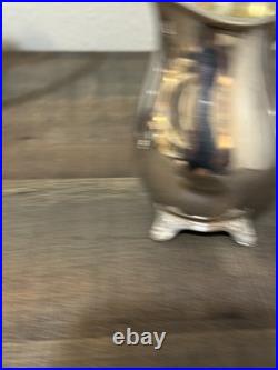 Antique 1881 Rogers Glenrose Silverplate Tea Pot, Creamer, Sugar Bowl Set 1920's