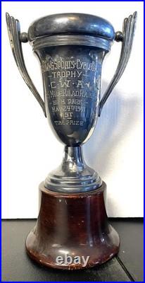 Antique 1941 BICYCLE Cycling 25 Mile Road Race Wm. Rogers TROPHY Silver Plate