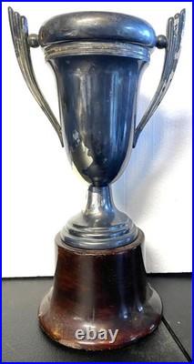 Antique 1941 BICYCLE Cycling 25 Mile Road Race Wm. Rogers TROPHY Silver Plate