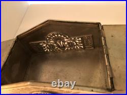 Antique 19th century very ornate silver plate jewelry trinket box Rogers Smith