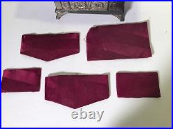 Antique 19th century very ornate silver plate jewelry trinket box Rogers Smith