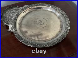 Antique Aesthetic Rogers & co. Triple Silver Plate Serving Platter Pat 1878