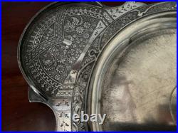 Antique Aesthetic Rogers & co. Triple Silver Plate Serving Platter Pat 1878