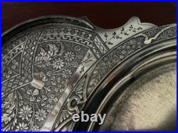 Antique Aesthetic Rogers & co. Triple Silver Plate Serving Platter Pat 1878