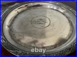 Antique Aesthetic Rogers & co. Triple Silver Plate Serving Platter Pat 1878