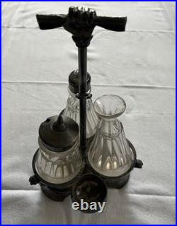 Antique Cruet Set Silver Plate Rogers Smith & Co circa 1880