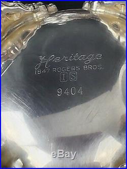 Antique English 7 Piece Rogers Bros Tea & coffee set 1847 Heritage Silverplate