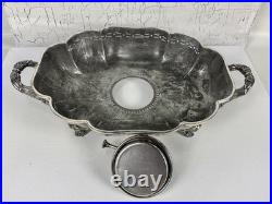 Antique FB Rogers SILVER Entree FOOD Warming Chafing FOOTED SERVING DISH 4 pcs