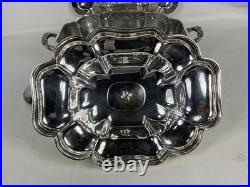 Antique FB Rogers SILVER Entree FOOD Warming Chafing FOOTED SERVING DISH 4 pcs