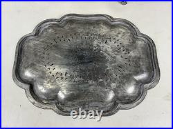 Antique FB Rogers SILVER Entree FOOD Warming Chafing FOOTED SERVING DISH 4 pcs