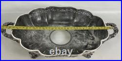 Antique FB Rogers SILVER Entree FOOD Warming Chafing FOOTED SERVING DISH 4 pcs