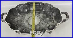 Antique FB Rogers SILVER Entree FOOD Warming Chafing FOOTED SERVING DISH 4 pcs
