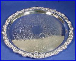 Antique F. B. ROGERS HEAVY 19 Silver Plated Serving Tray