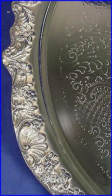 Antique F. B. ROGERS HEAVY 19 Silver Plated Serving Tray