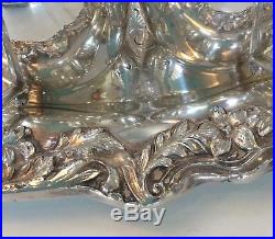 Antique F. B. ROGERS SILVER CO. PUNCH BOWL SET, Silverplate