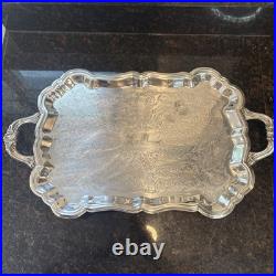 Antique F. B. ROGERS Silver Electric Warming Large Serving Tray Rare 23x3.5 Antique F. B. ROGERS Silver Electric Warming Large Serving Tray Rare 23x3.5
