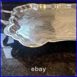 Antique F. B. ROGERS Silver Electric Warming Large Serving Tray Rare 23x3.5 Antique F. B. ROGERS Silver Electric Warming Large Serving Tray Rare 23x3.5