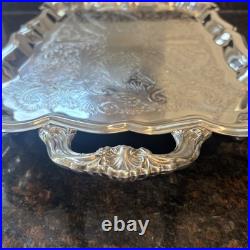 Antique F. B. ROGERS Silver Electric Warming Large Serving Tray Rare 23x3.5 Antique F. B. ROGERS Silver Electric Warming Large Serving Tray Rare 23x3.5