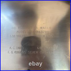 Antique F. B. ROGERS Silver Electric Warming Large Serving Tray Rare 23x3.5 Antique F. B. ROGERS Silver Electric Warming Large Serving Tray Rare 23x3.5