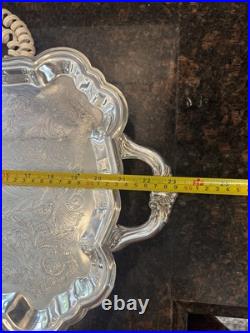 Antique F. B. ROGERS Silver Electric Warming Large Serving Tray Rare 23x3.5 Antique F. B. ROGERS Silver Electric Warming Large Serving Tray Rare 23x3.5