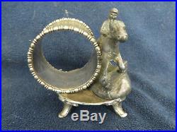 Antique F. B Rogers American Silver Plate Figural Napkin Ring Horse and Rider