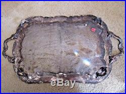 Antique Fb Rogers Silver Plated 28 Tray Heavy Large Ornate