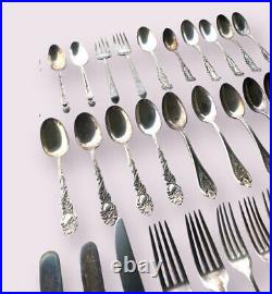 Antique Flatware Silver Plate Rogers Silverware Columbia Old Colony Mixed Lot