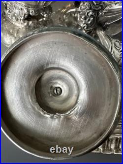 Antique Homan Silver Plate Co Quadruple Plate Tea Coffee Set WM Rogers Tray