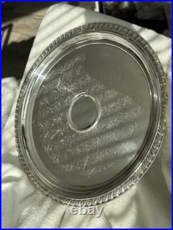 Antique Homan Silver Plate Co Quadruple Plate Tea Coffee Set WM Rogers Tray