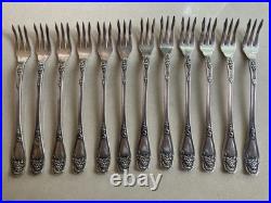 Antique Isabella Silver plate R. C. Co Rogers Oyster Forks Grape 5 7/8 Inch X 12 Antique Isabella Silver plate R. C. Co Rogers Oyster Forks Grape 5 7/8 Inch X 12