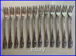 Antique Isabella Silver plate R. C. Co Rogers Oyster Forks Grape 5 7/8 Inch X 12 Antique Isabella Silver plate R. C. Co Rogers Oyster Forks Grape 5 7/8 Inch X 12