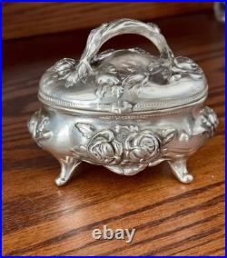 Antique Jewelry Casket Rogers Silver Plate Co. Danbury CT Victorian c. 1900