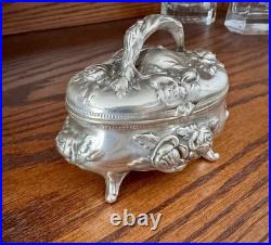 Antique Jewelry Casket Rogers Silver Plate Co. Danbury CT Victorian c. 1900