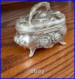 Antique Jewelry Casket Rogers Silver Plate Co. Danbury CT Victorian c. 1900