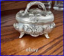 Antique Jewelry Casket Rogers Silver Plate Co. Danbury CT Victorian c. 1900