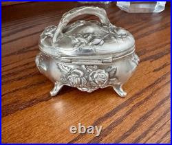 Antique Jewelry Casket Rogers Silver Plate Co. Danbury CT Victorian c. 1900