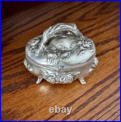 Antique Jewelry Casket Rogers Silver Plate Co. Danbury CT Victorian c. 1900
