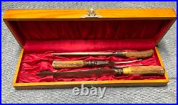 Antique Joseph Rogers & Sons Cutlerstother Majesty- England Carving Set + Case