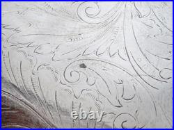Antique Large FB Rogers Victorian Scroll Silver Plate Serving Tray with Handles
