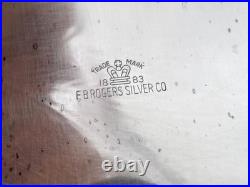 Antique Large FB Rogers Victorian Scroll Silver Plate Serving Tray with Handles